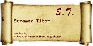 Stramer Tibor névjegykártya